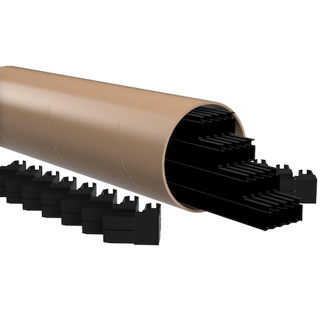 Ritescreen Lineal Frame Kit - Black - w/ Corners, 20PK FG5LINKIT72WC-L